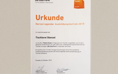 Hervorragender Ausbildungsbetrieb 2019